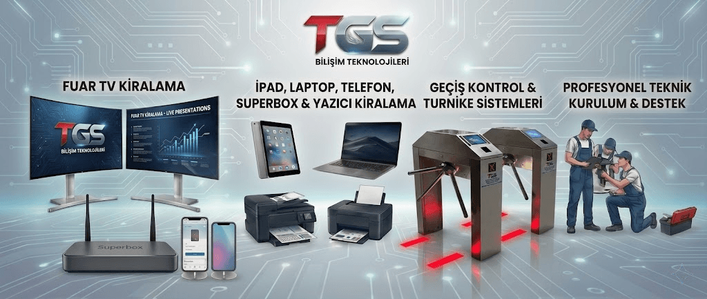 TGS Bilişim saha ekibi etkinlik kurulumu sırasında